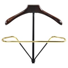 Retro Fratelli Reguitti folding valet stand / suit rack in brass, Italy – circa 1
