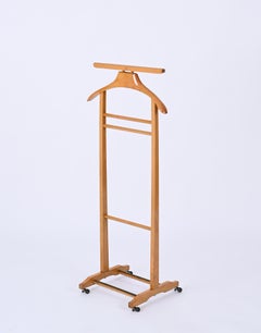 Portavalori di metà secolo di Fratelli Reguitti in legno di faggio e ottone, Italia, anni '60