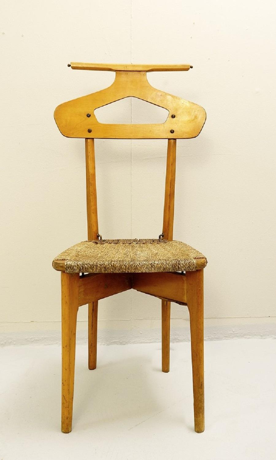 Mid-20th Century Fratelli Reguitti Valet Chair in Oak, Ico Parisi, 1950s