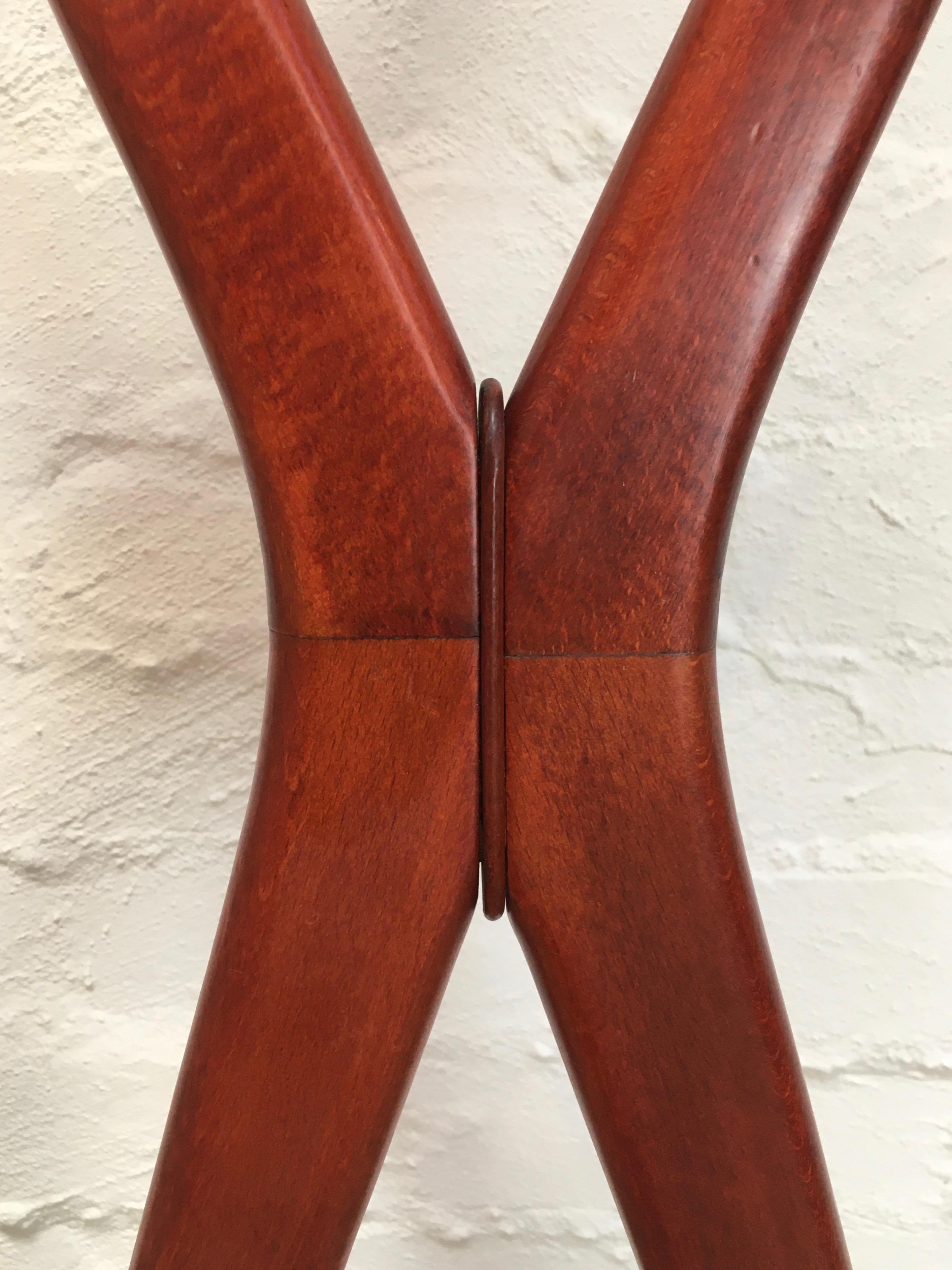 Mid-20th Century Fratelli Reguitti Valet Stand in the Style of Parisi 1960s Mahogany Beech For Sale