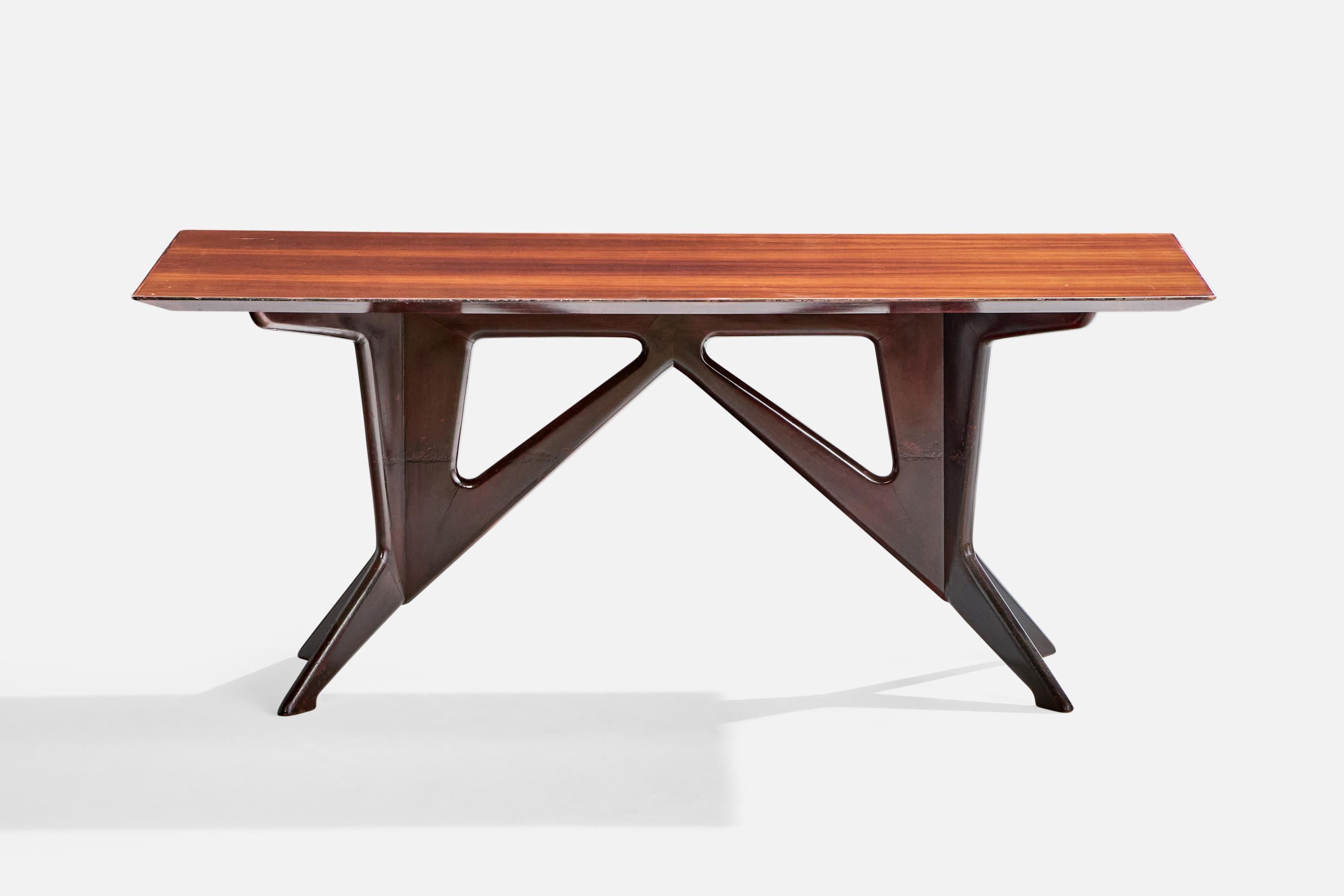 Mid-Century Modern Fratelli Rizzi, table de salle à manger, Wood, Italie, années 1950 en vente