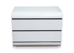 Fratelli Saporiti Contemporary Modern White Lacquered 5pc Bedroom Set