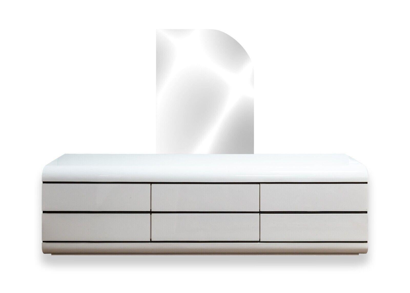 Fratelli Saporiti Contemporary Modern White Lacquered 5pc Bedroom Set im Angebot 1