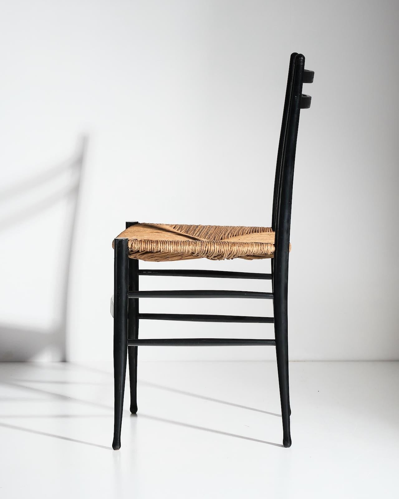 Fratelli Spinetto, ensemble de six chaises Chiavarine Excellent état - En vente à London, GB