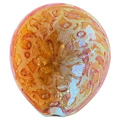 Plat de service Fratelli Torso de Murano et feuille d'or