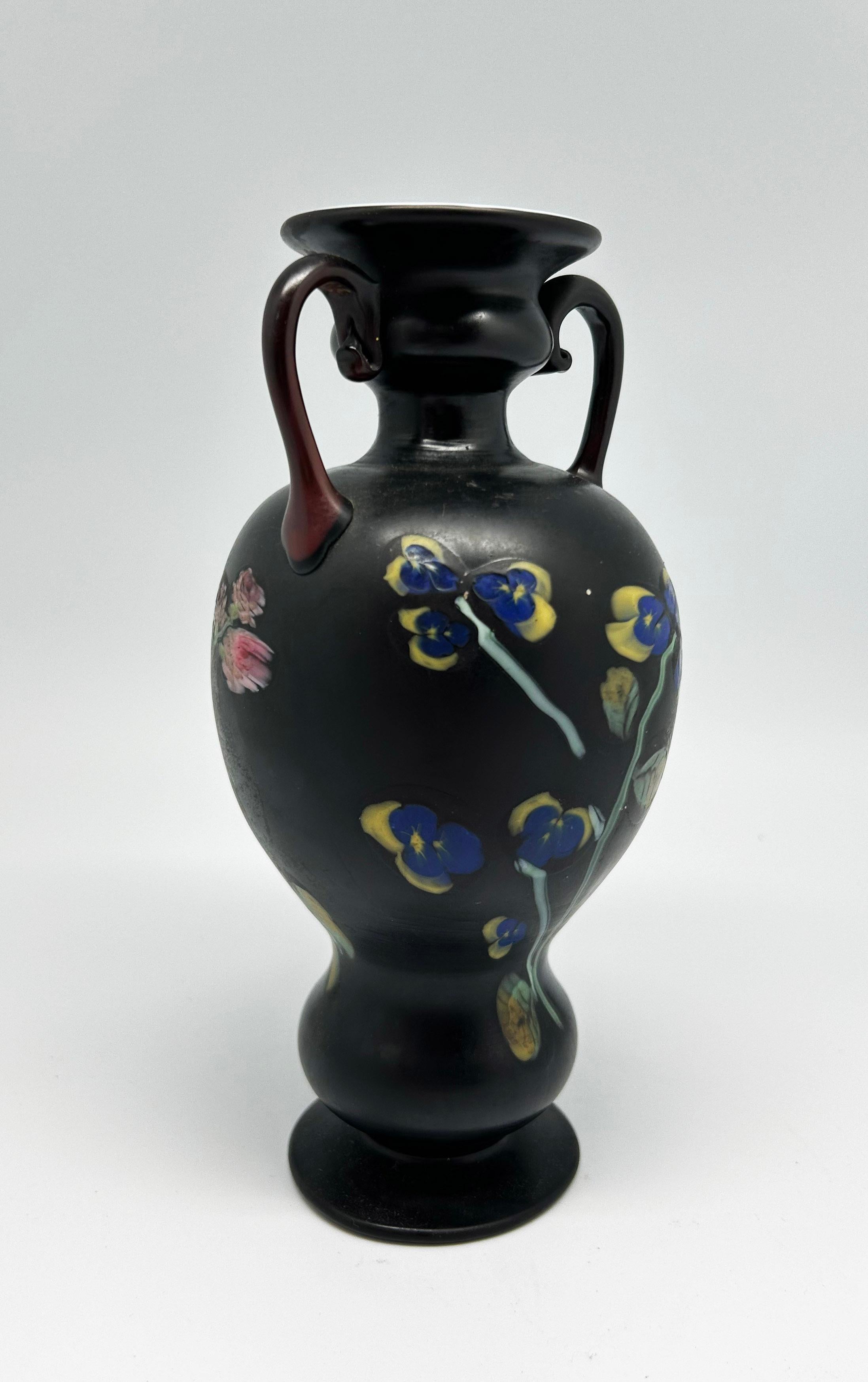 Europeo Vaso italiano decorato di Murrines Millefiori (vers 1920) in vendita
