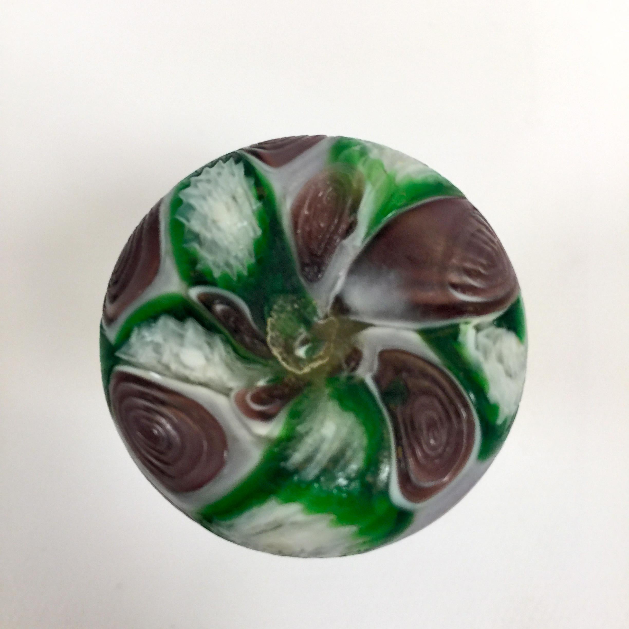 Appliqué Fratelli Toso 1900 Multi-Color Murrini Vase in Murano Glass For Sale