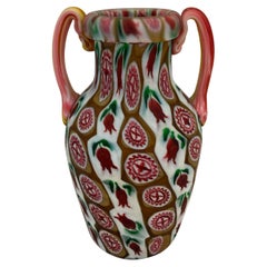 Fratelli Toso 1900 Multi-Color Murrini Vase in Murano Glass