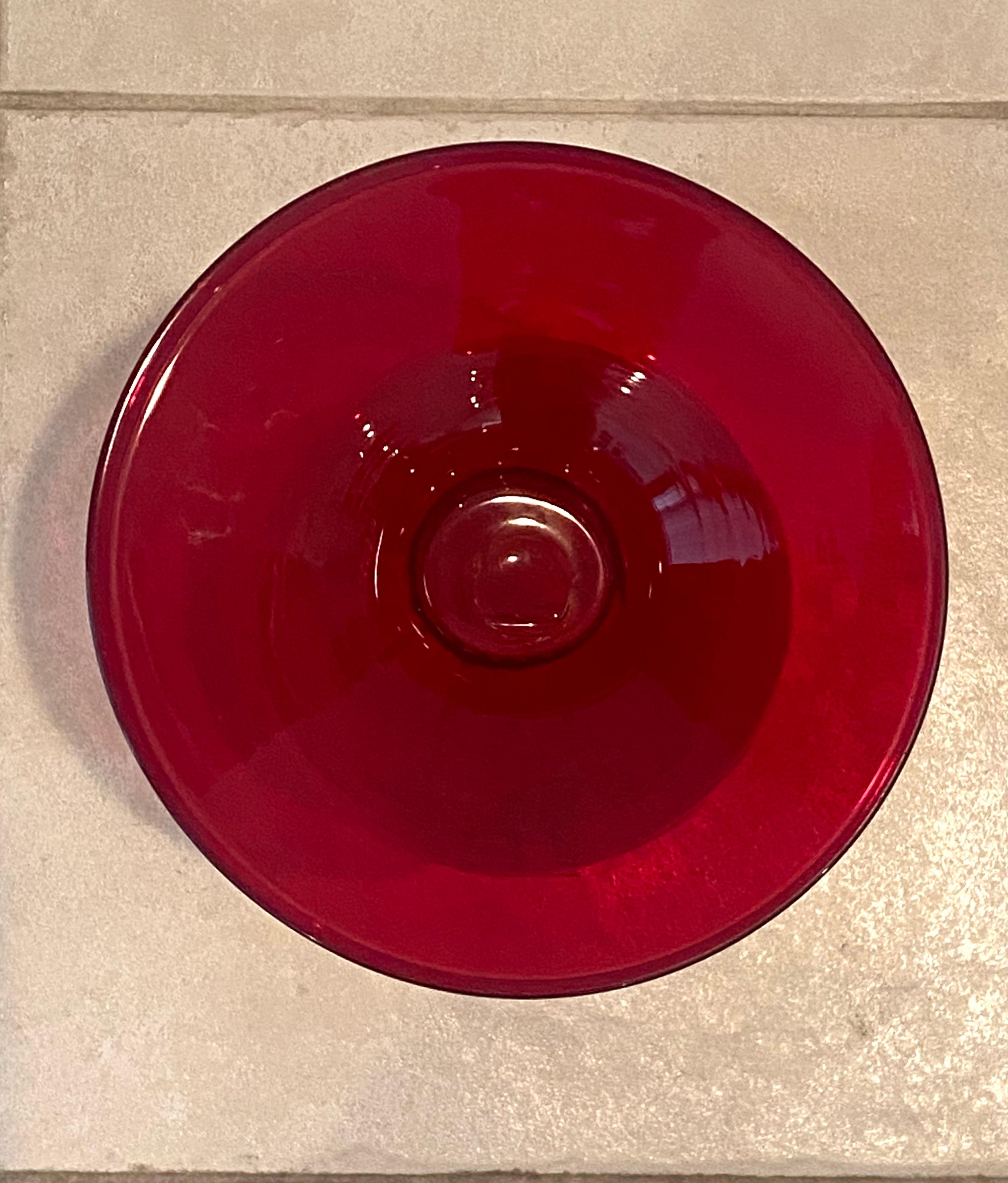 Fratelli Toso  Vaso monumentale in vetro rosso di Murano alto 18 pollici del 1930 in vendita 9