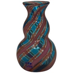 Fratelli Toso 'a Canne' Vase with Aventurin, Murano, Italy, circa 1965