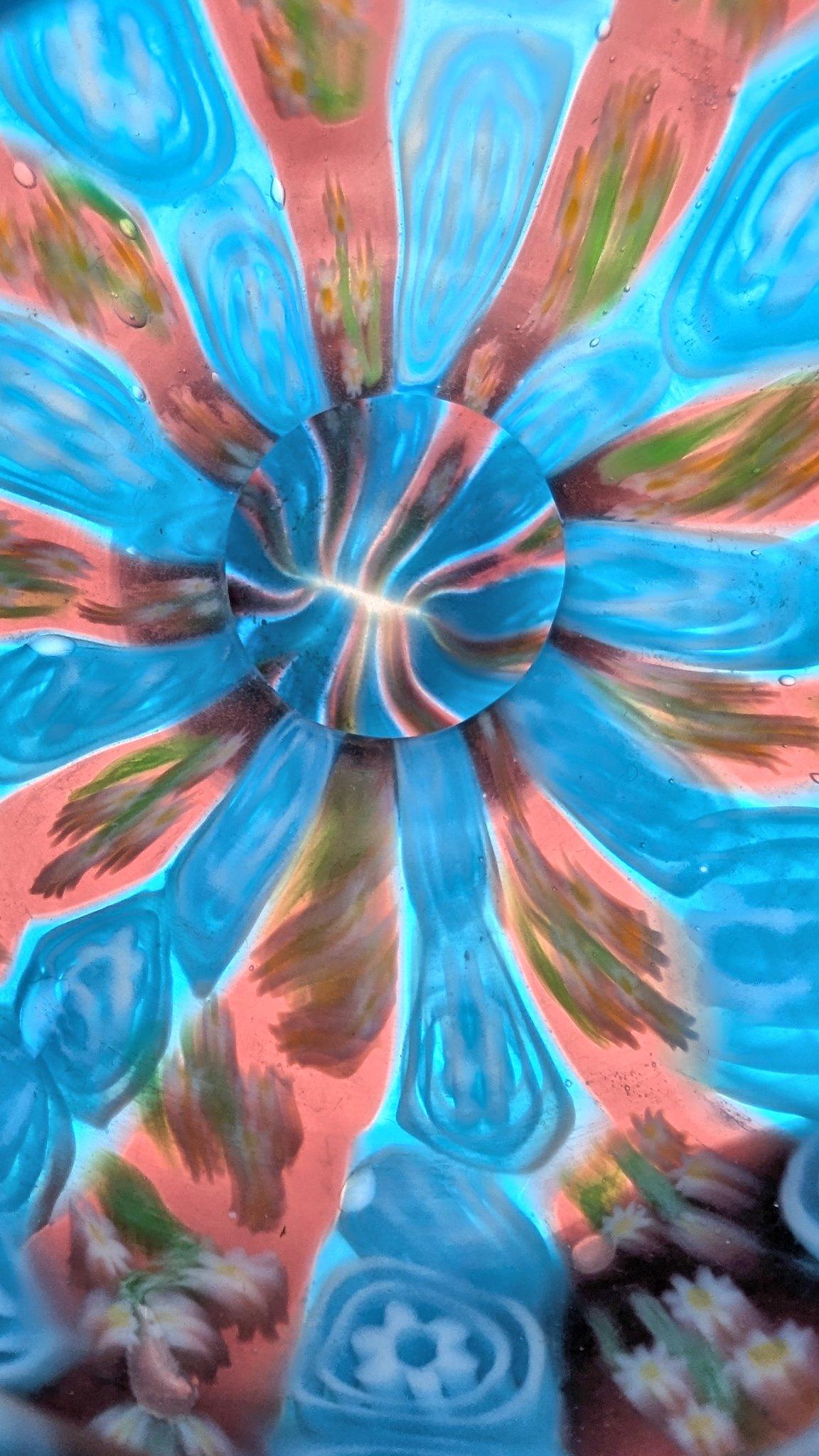Fratelli Toso Jarrón millefiori murrino de Murano, ca. 1910 Hecho a mano en venta