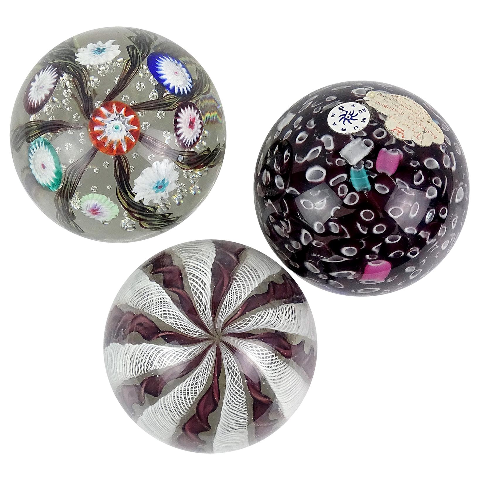 1970s by Renato Toso Murano Glass Pair of Stone Paperweights For Sale