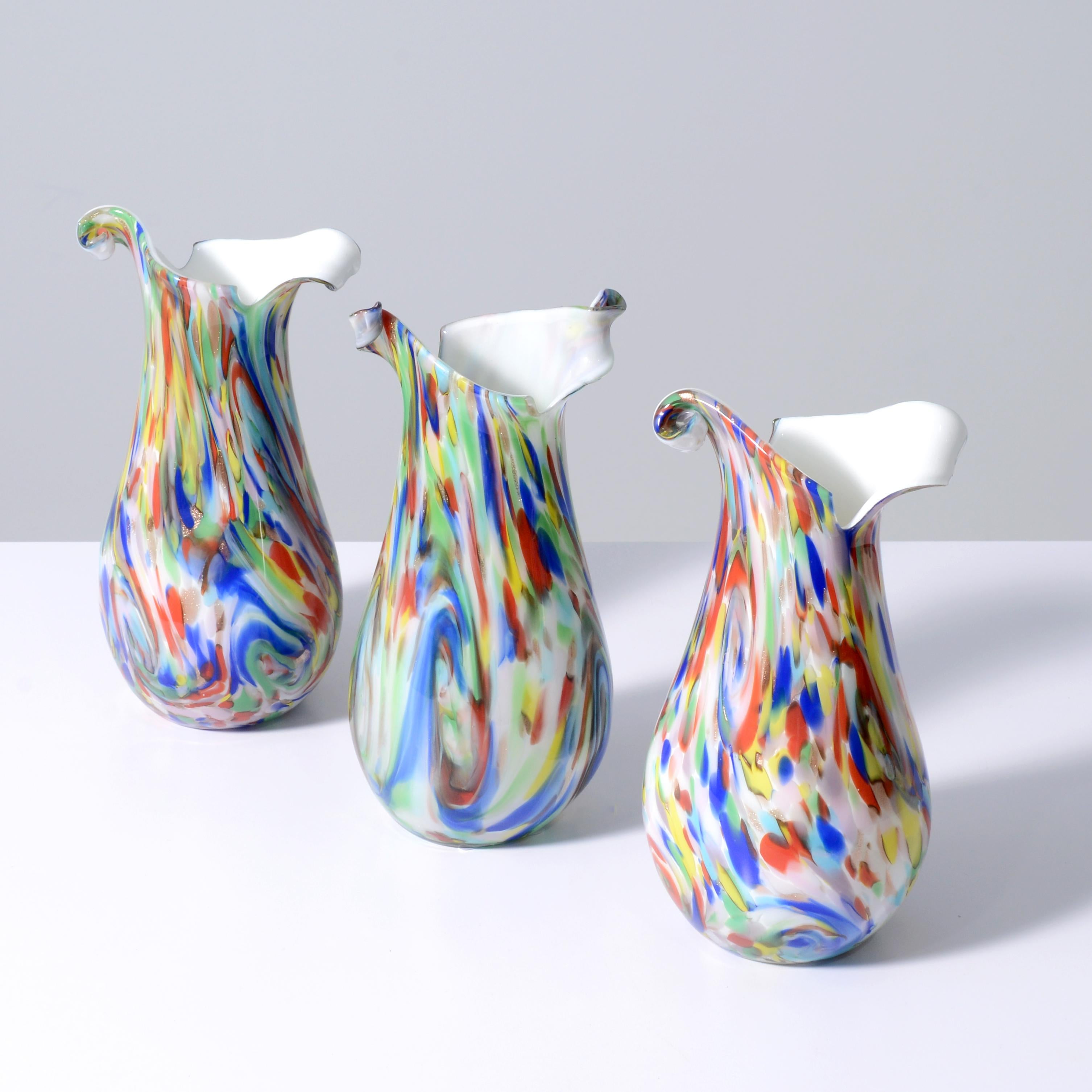 Mid-Century Modern Fratelli Toso APPARENZA Vases, Leslie Pina Collection For Sale