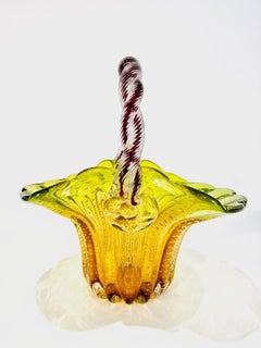 Large Fratelli Toso attributed Murano Glass multicolor circa 1950