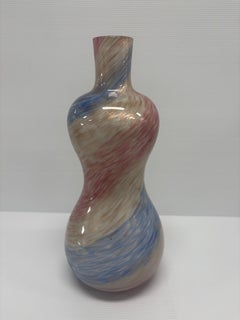 Fratelli Toso Cylindrical Murano Glass Decanter 1950's