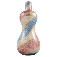 Fratelli Toso Cylindrical Murano Glass Decanter 1950's