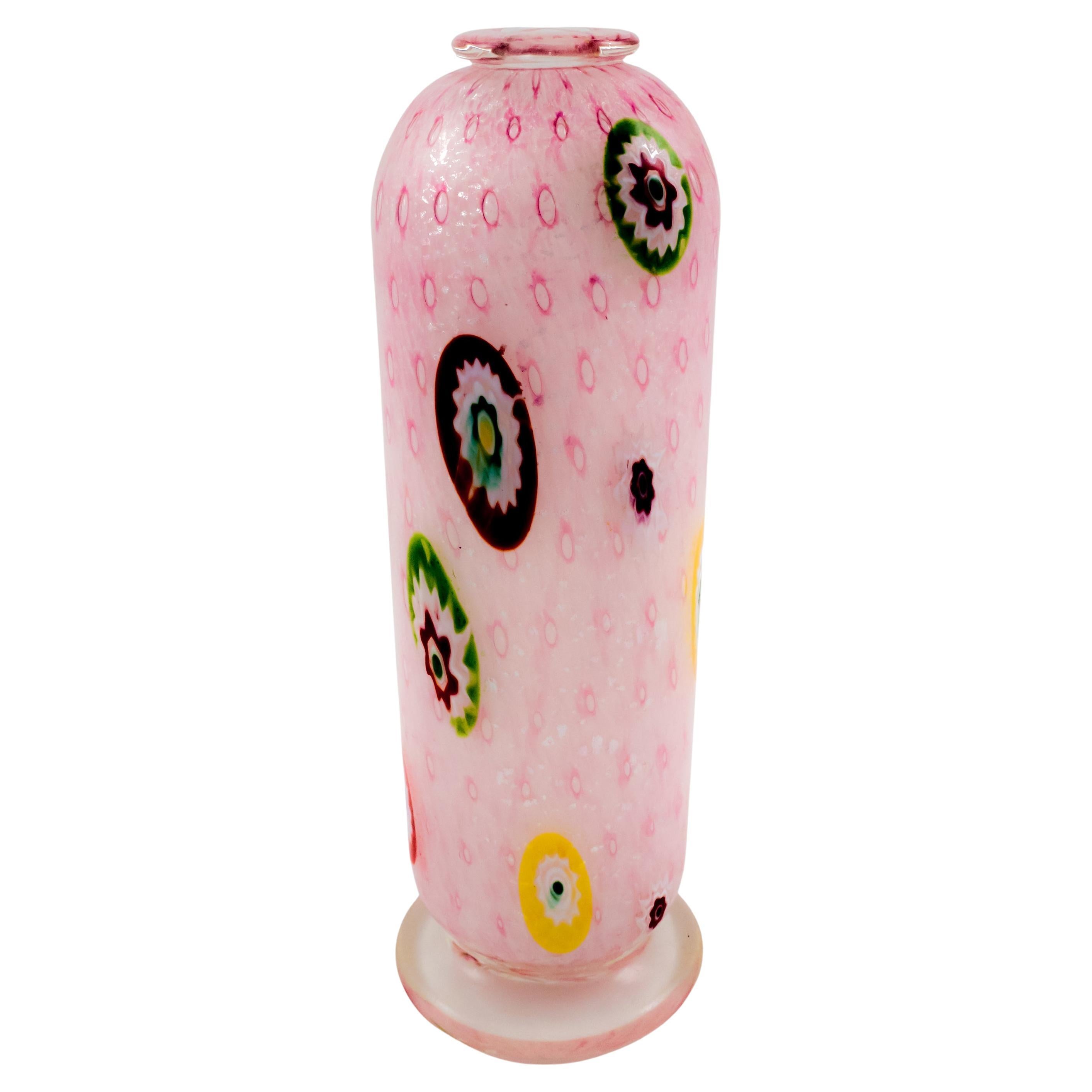 Vaso decorativo in vetro di Murano Fratelli Toso, anni '50