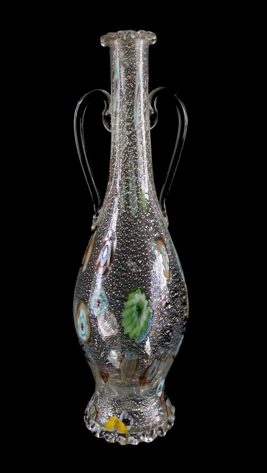 Fratelli Toso - Early Venetian Crystal Millefiori Decanter - Italy - C.1950's For Sale 2