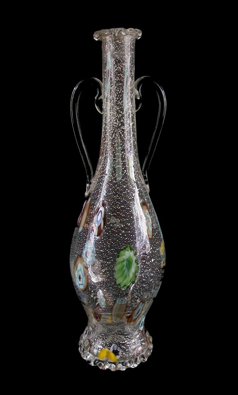 Mid-Century moderno Fratelli Toso - Decanter in cristallo veneziano Millefiori - Italia - Anni '50 circa in vendita