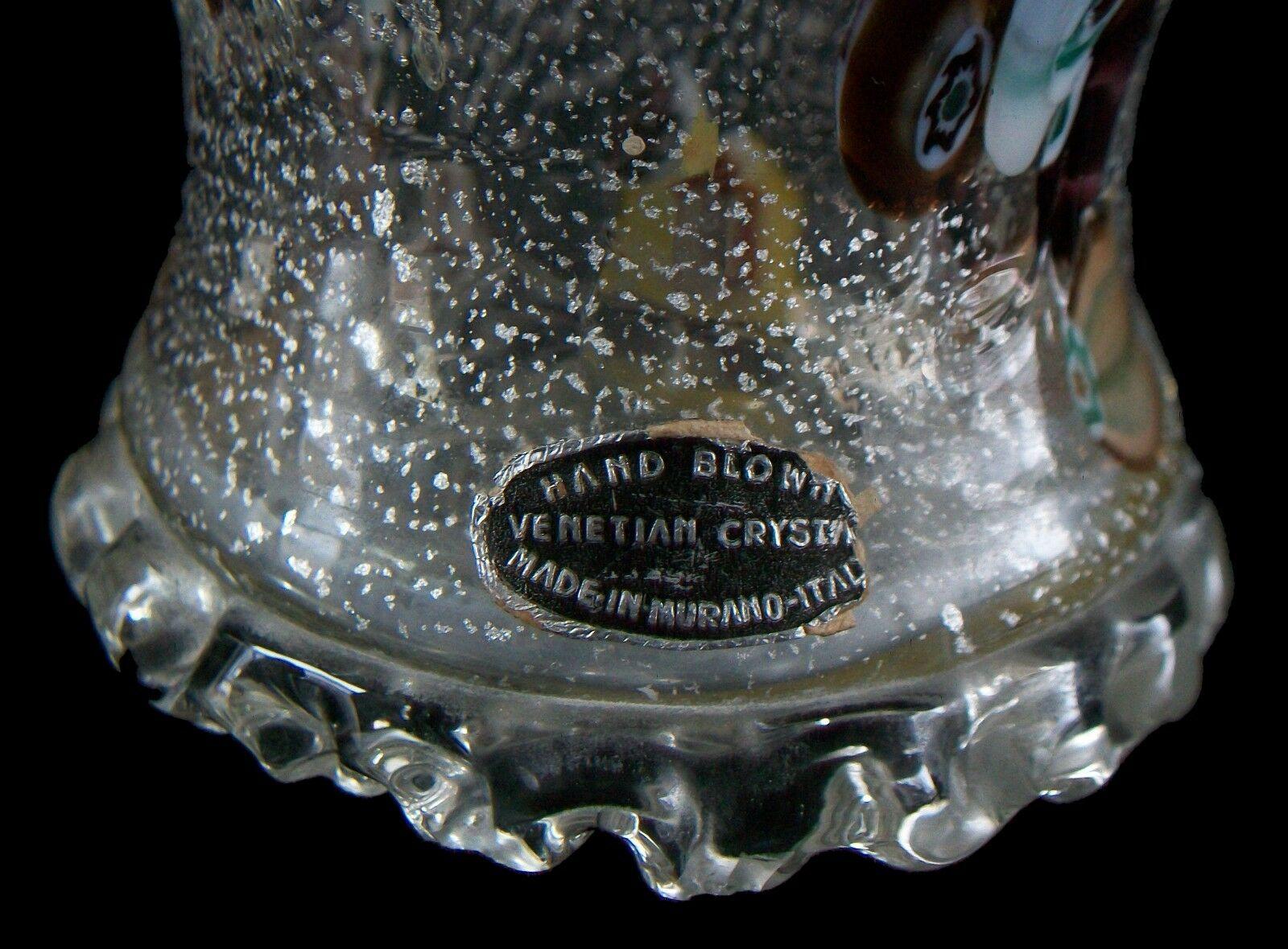 Vetro artistico Fratelli Toso - Decanter in cristallo veneziano Millefiori - Italia - Anni '50 circa in vendita