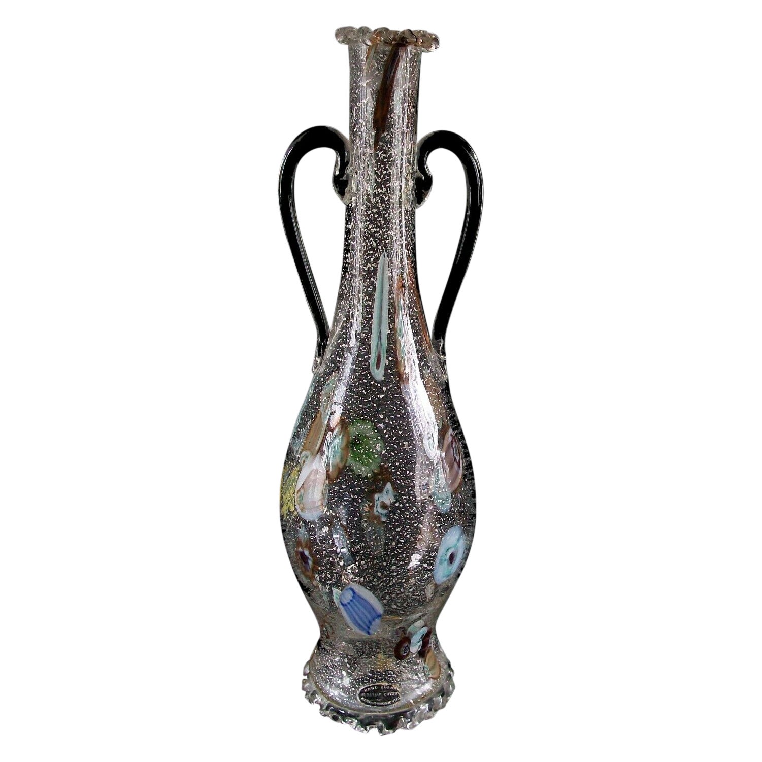 Fratelli Toso - Decanter in cristallo veneziano Millefiori - Italia - Anni '50 circa in vendita
