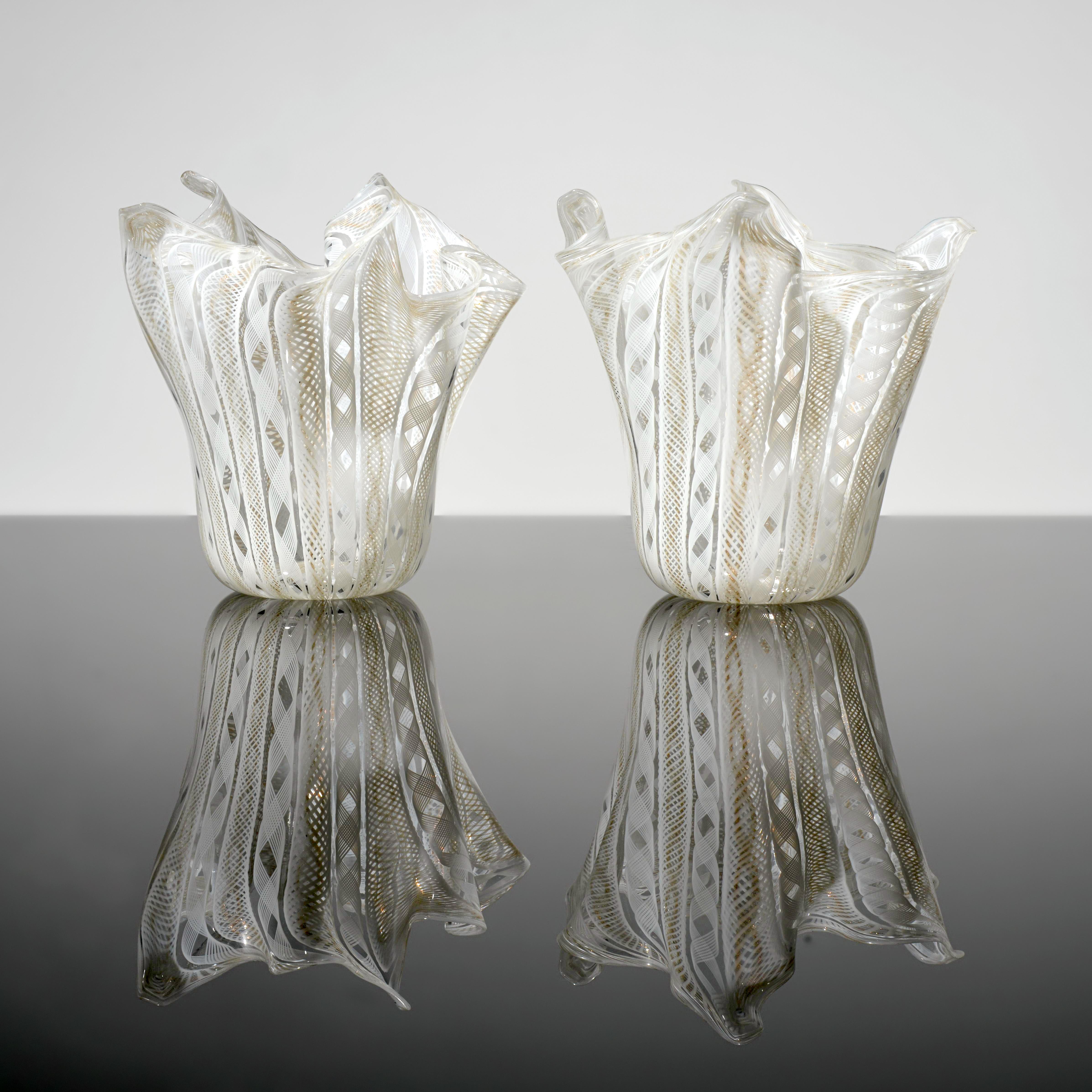 Artist/Designer; Manufacturer: Fratelli Toso (Italy)
Marking(s); notes: Murano label to one
Materials: glass
Dimensions (H, W, D): 6.5