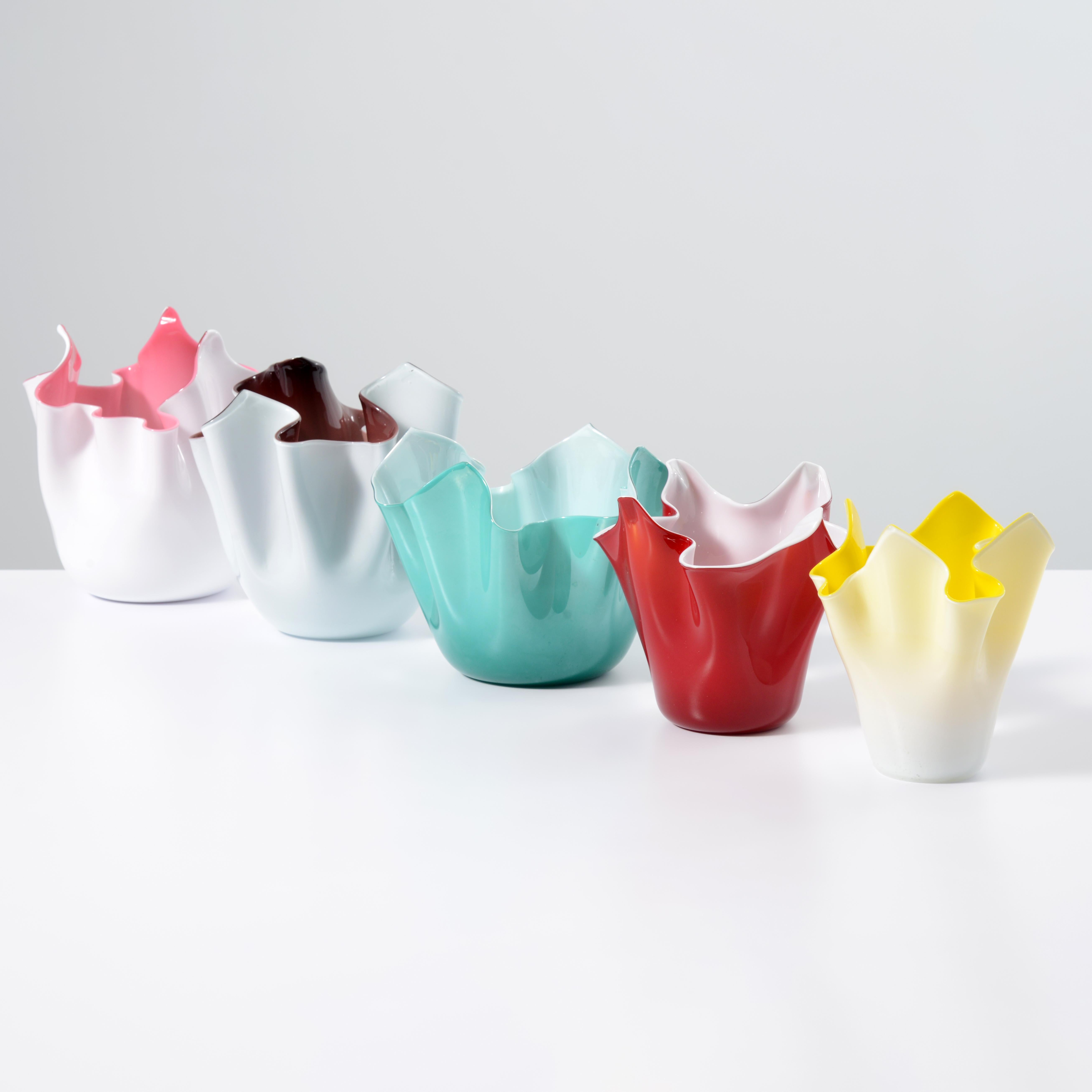 Mid-Century Modern Fratelli Toso FAZZOLETTO Handkerchief Vases, Leslie Pina Collection, Priced Each For Sale