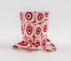 Fratelli Toso Hat Vase, Hand-Crafted Art Glass, Mid-Century Italy