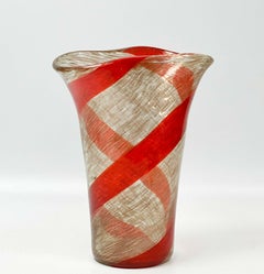 Fratelli Toso Italian Murano Art Glass Vase