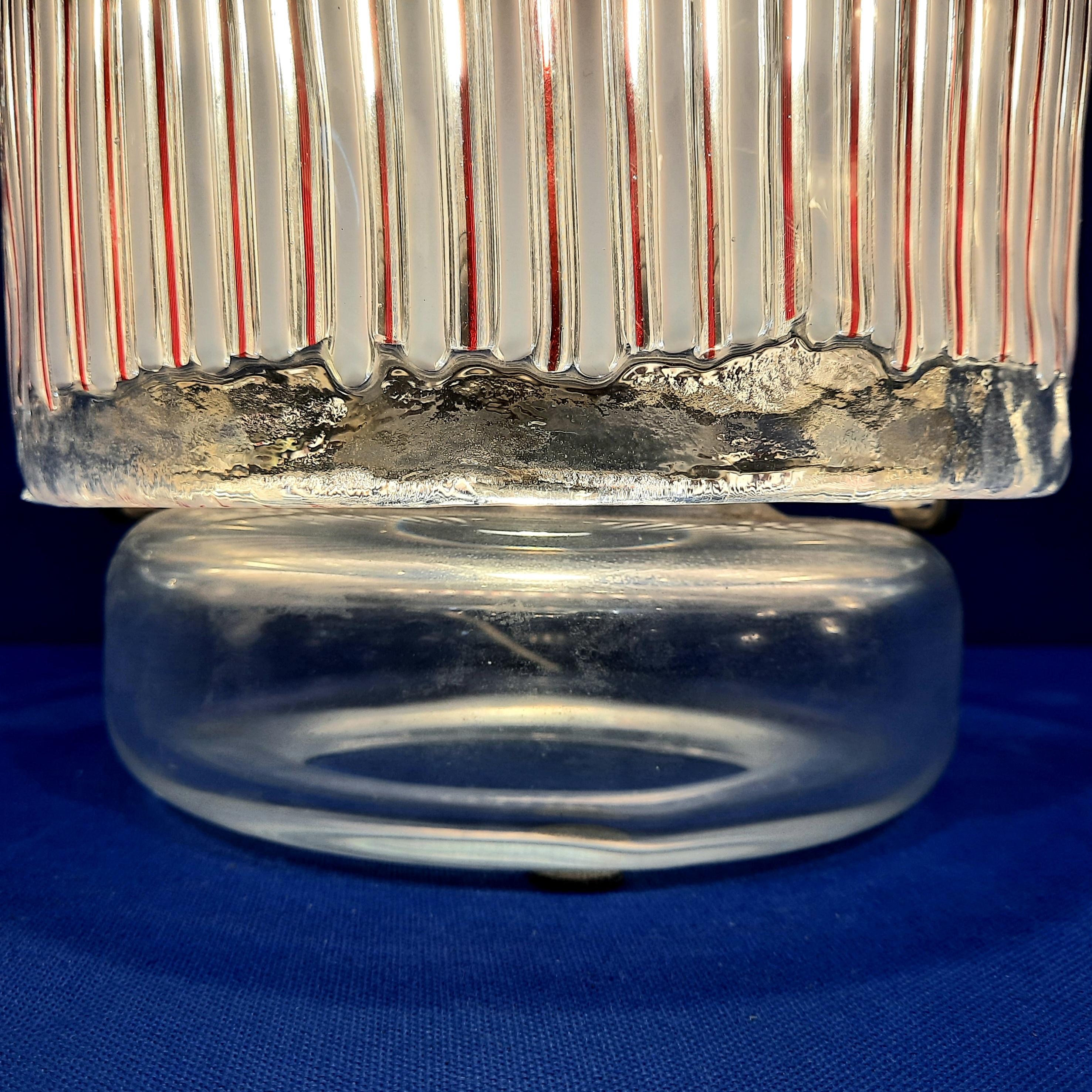 Milieu du XXe siècle Lampe de table italienne en verre de Murano Fratelli Toso 1960 en vente