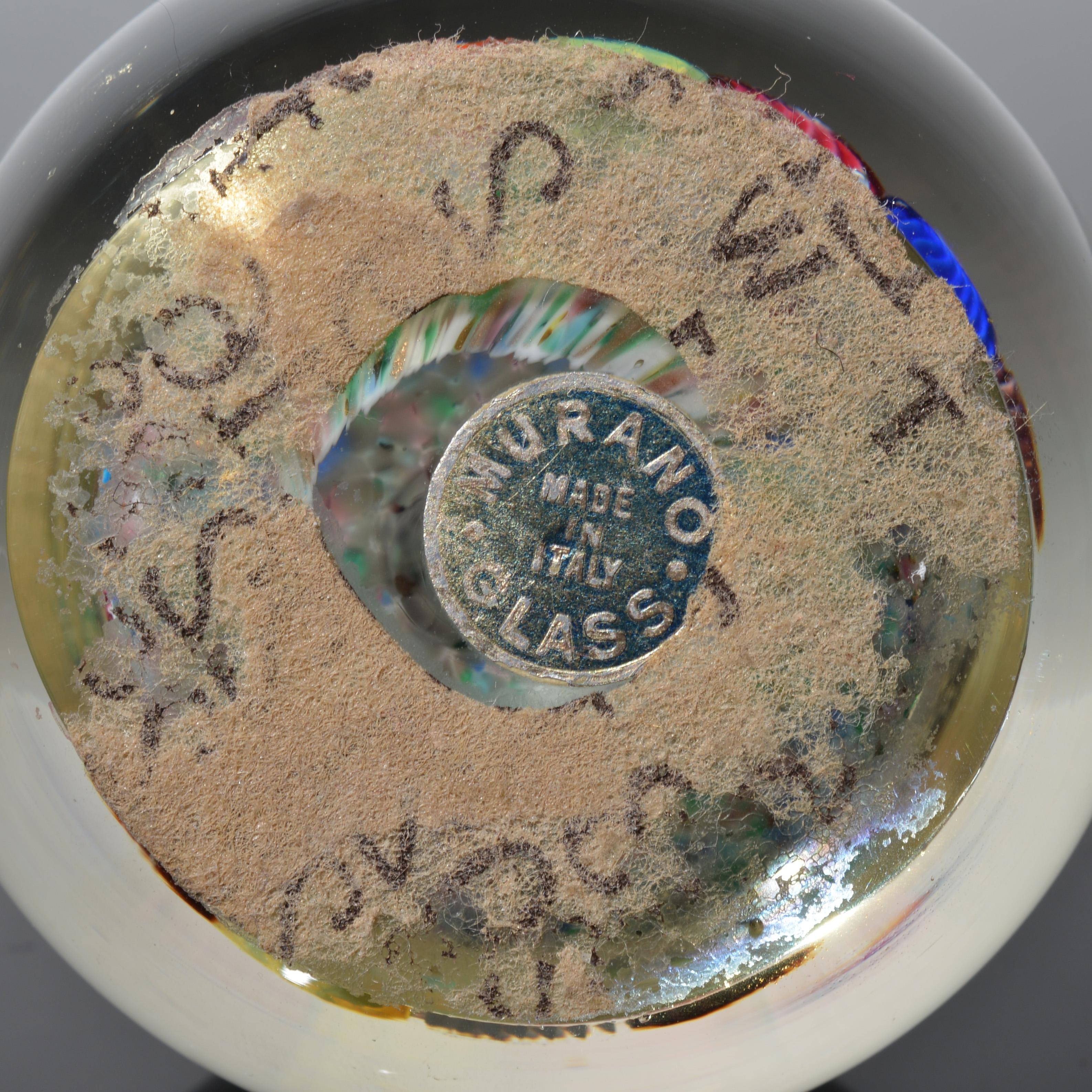Fratelli Toso MILLEFIORI Paperweights, Leslie Pina Collection For Sale 4