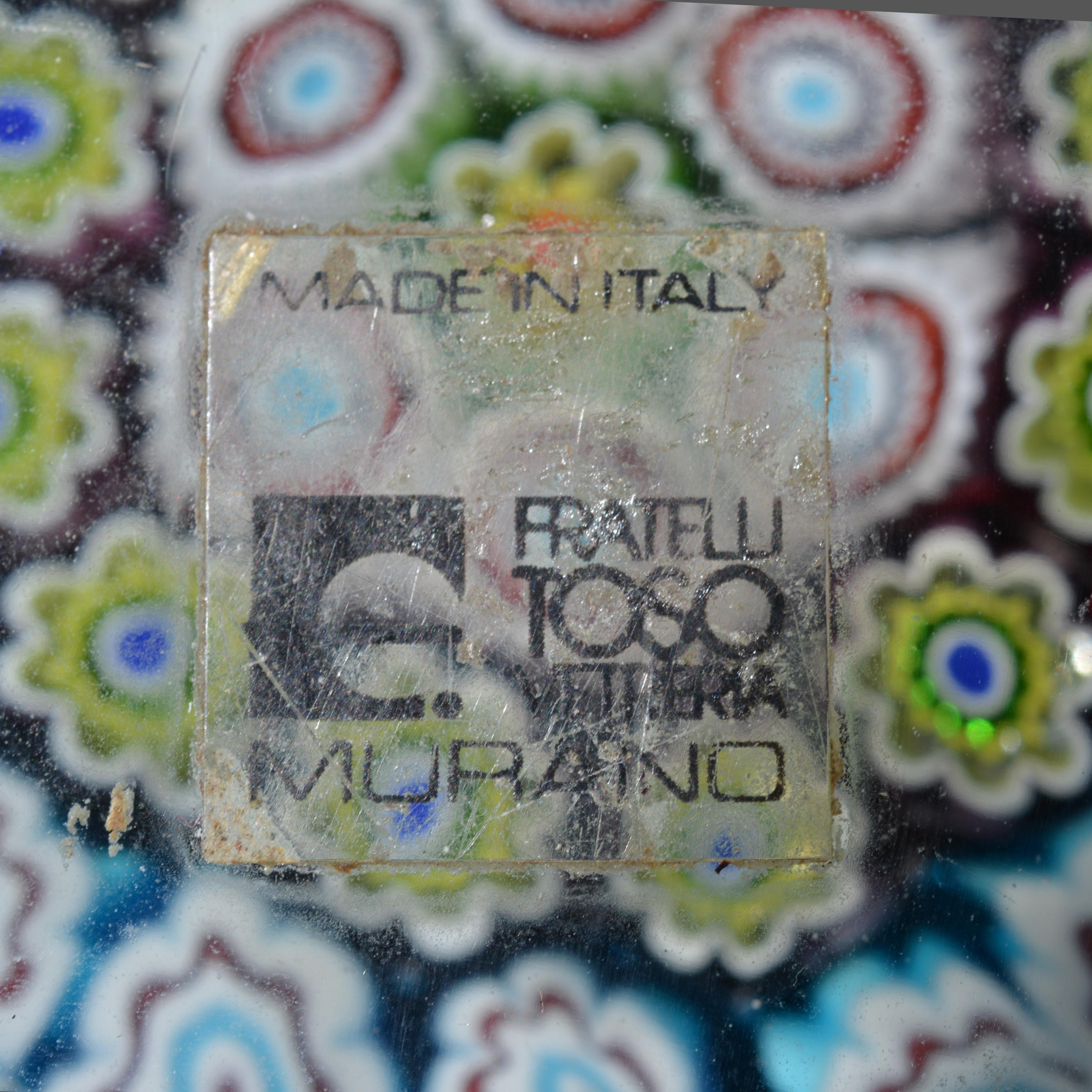 Fratelli Toso MILLEFIORI Paperweights, Leslie Pina Collection For Sale 5