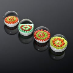 Fratelli Toso MILLEFIORI Paperweights, Leslie Pina Collection