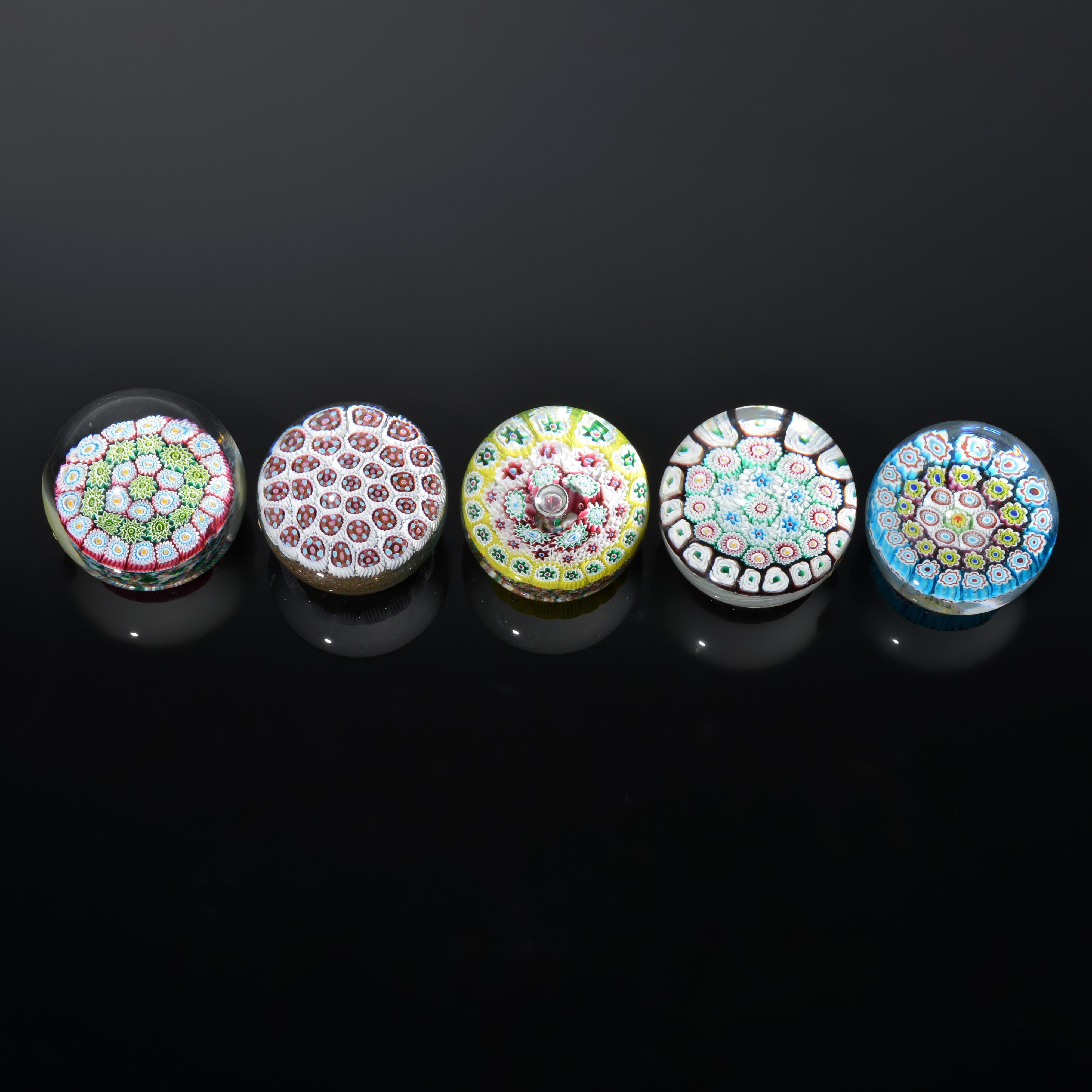 Italian Fratelli Toso MILLEFIORI Paperweights, Leslie Pina Collection For Sale