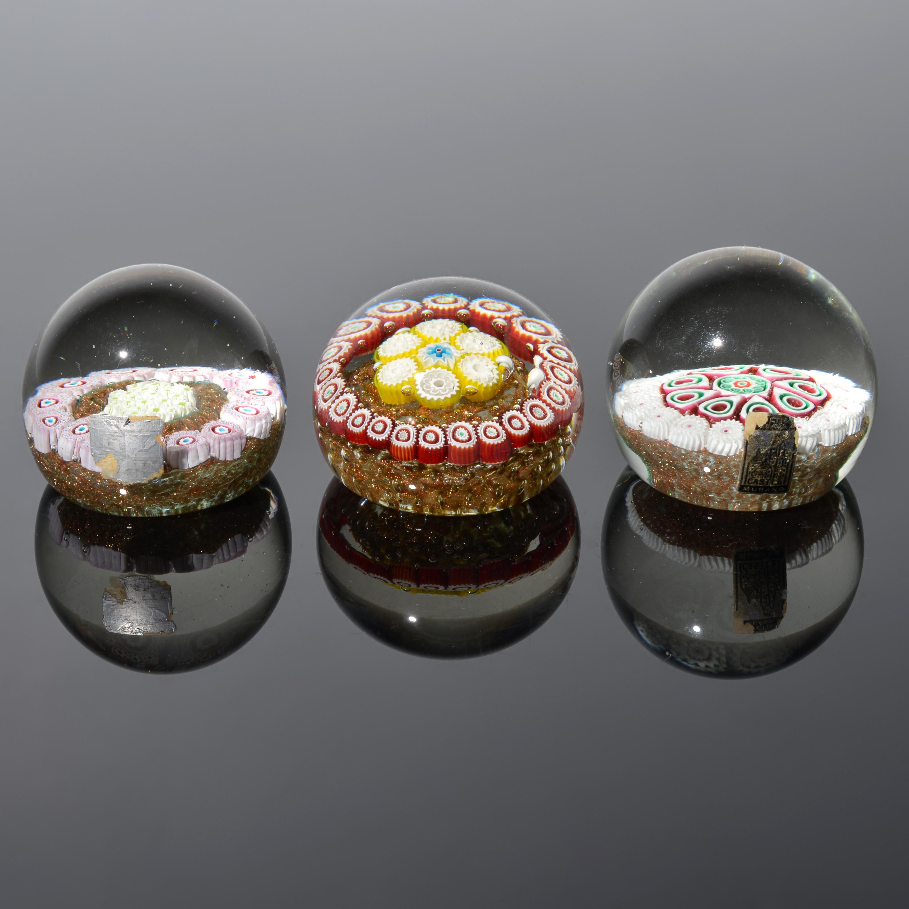 Italiano Fratelli Toso MILLEFIORI Fermacarte, Collection'S Pina in vendita