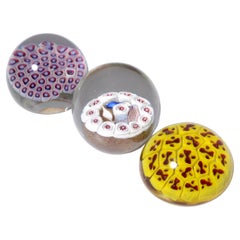 Fratelli Toso MILLEFIORI Paperweights, Leslie Pina Collection