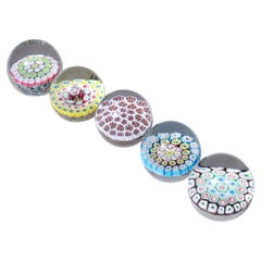 Fratelli Toso MILLEFIORI Paperweights, Leslie Pina Collection