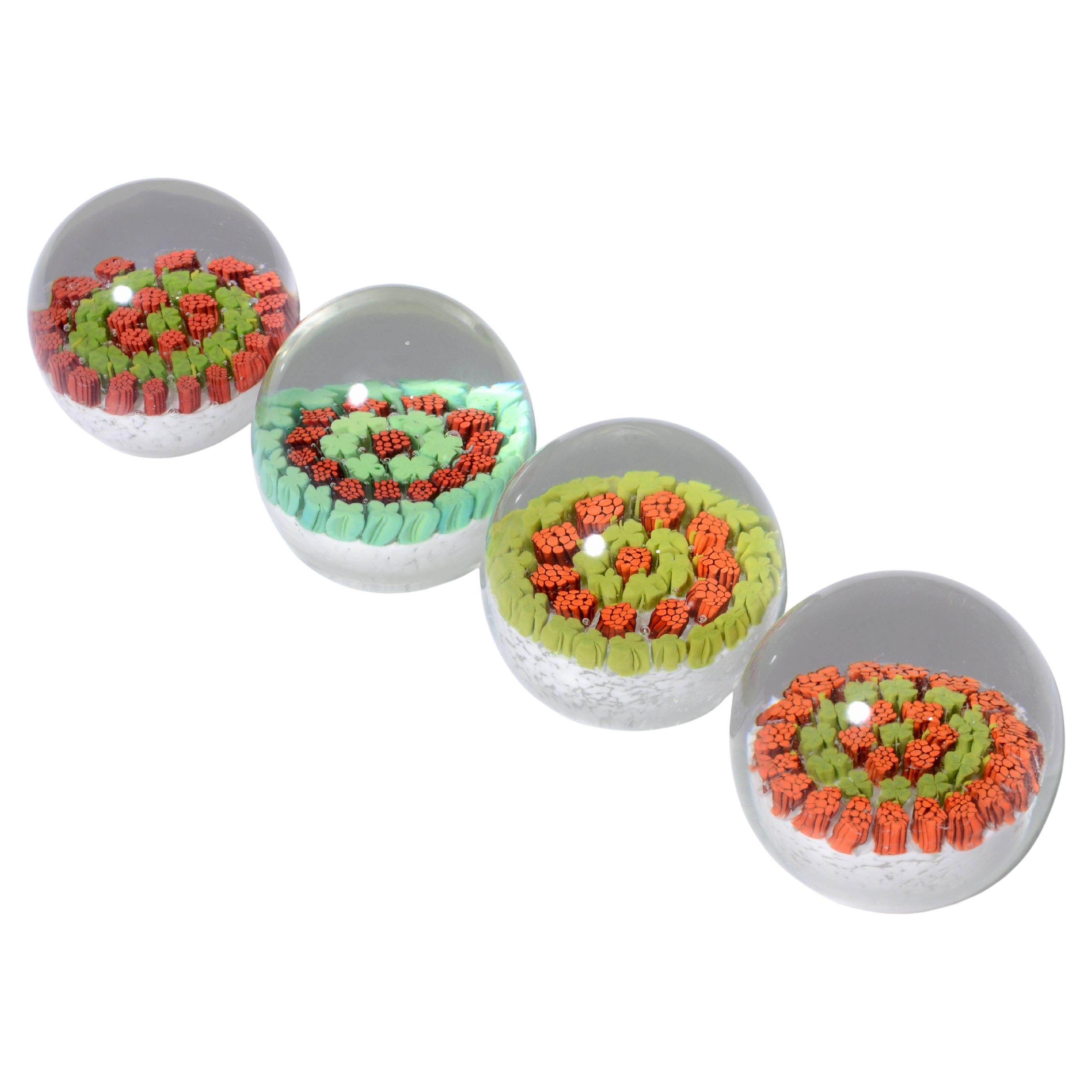 Fratelli Toso MILLEFIORI Paperweights, Leslie Pina Collection