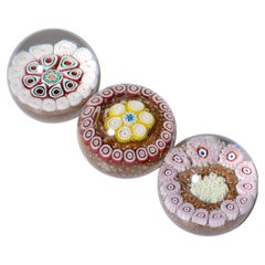 Fratelli Toso MILLEFIORI Paperweights, Leslie Pina Collection