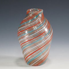 Fratelli Toso Multicolored a Canne Vase, Murano, Italy, circa 1965