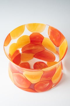 Fratelli Toso Murano art glass corset form bowl