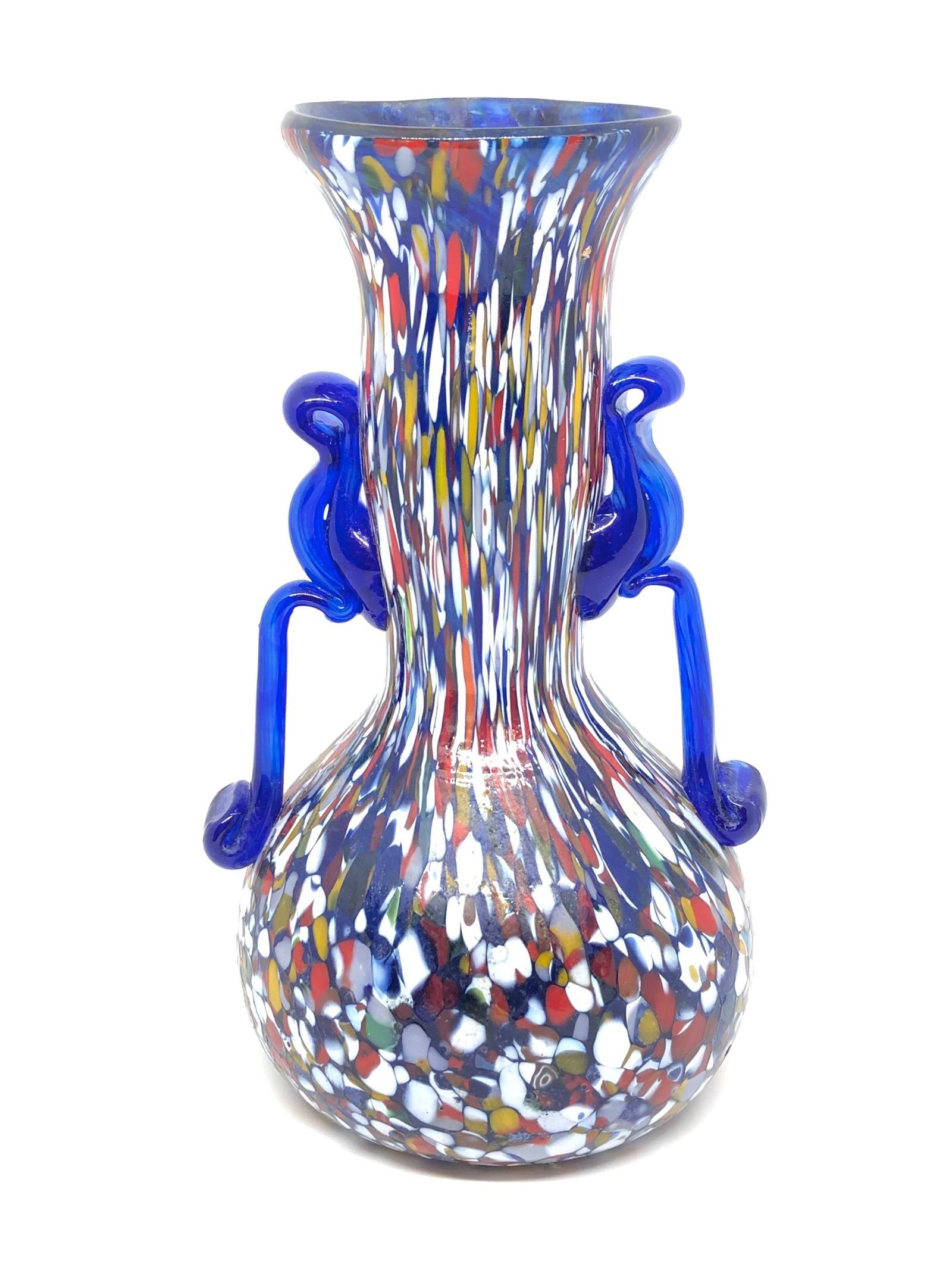 Italian Fratelli Toso Murano Art Glass Neoclassical Urn Bud Vase, Italy, 1960s For Sale