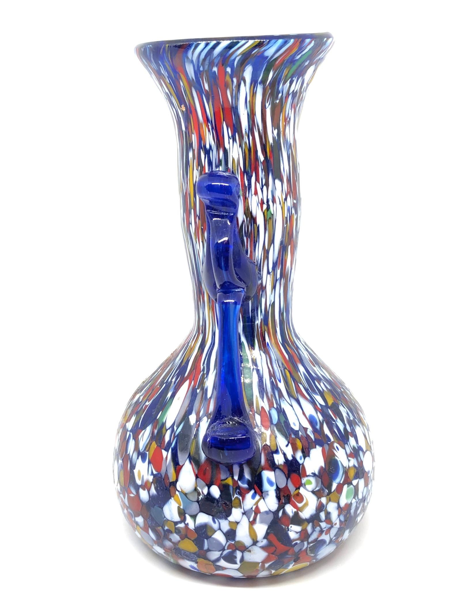 Hand-Crafted Fratelli Toso Murano Art Glass Neoclassical Urn Bud Vase, Italy, 1960s For Sale
