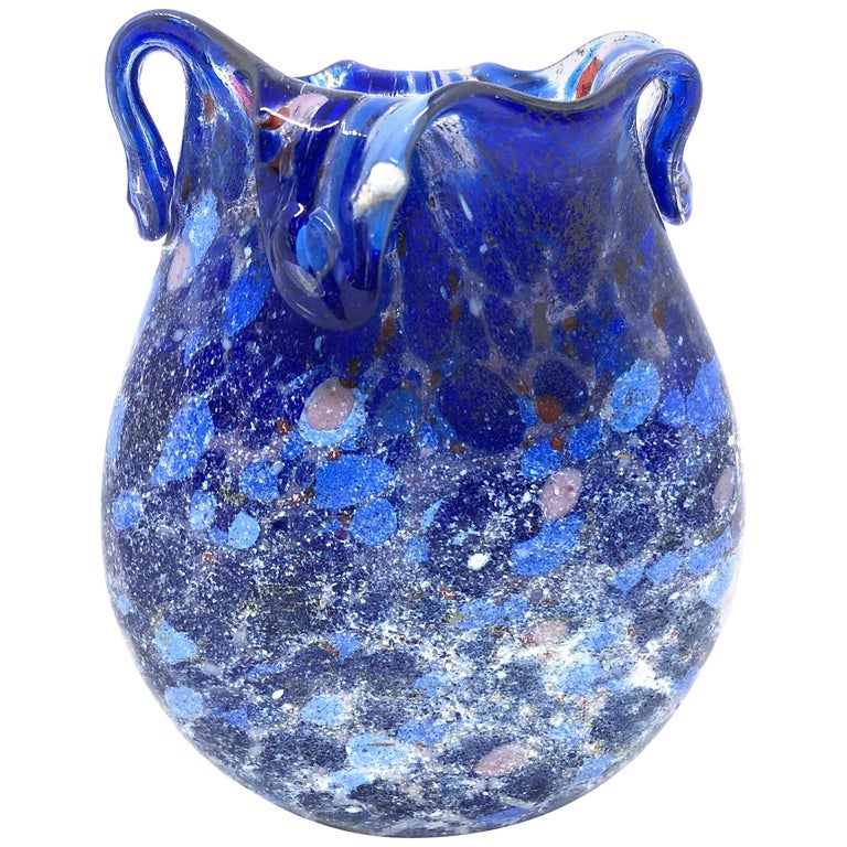joli Murano Glass Vase Fratelli Toso ? H 11 cm Vintage Italie