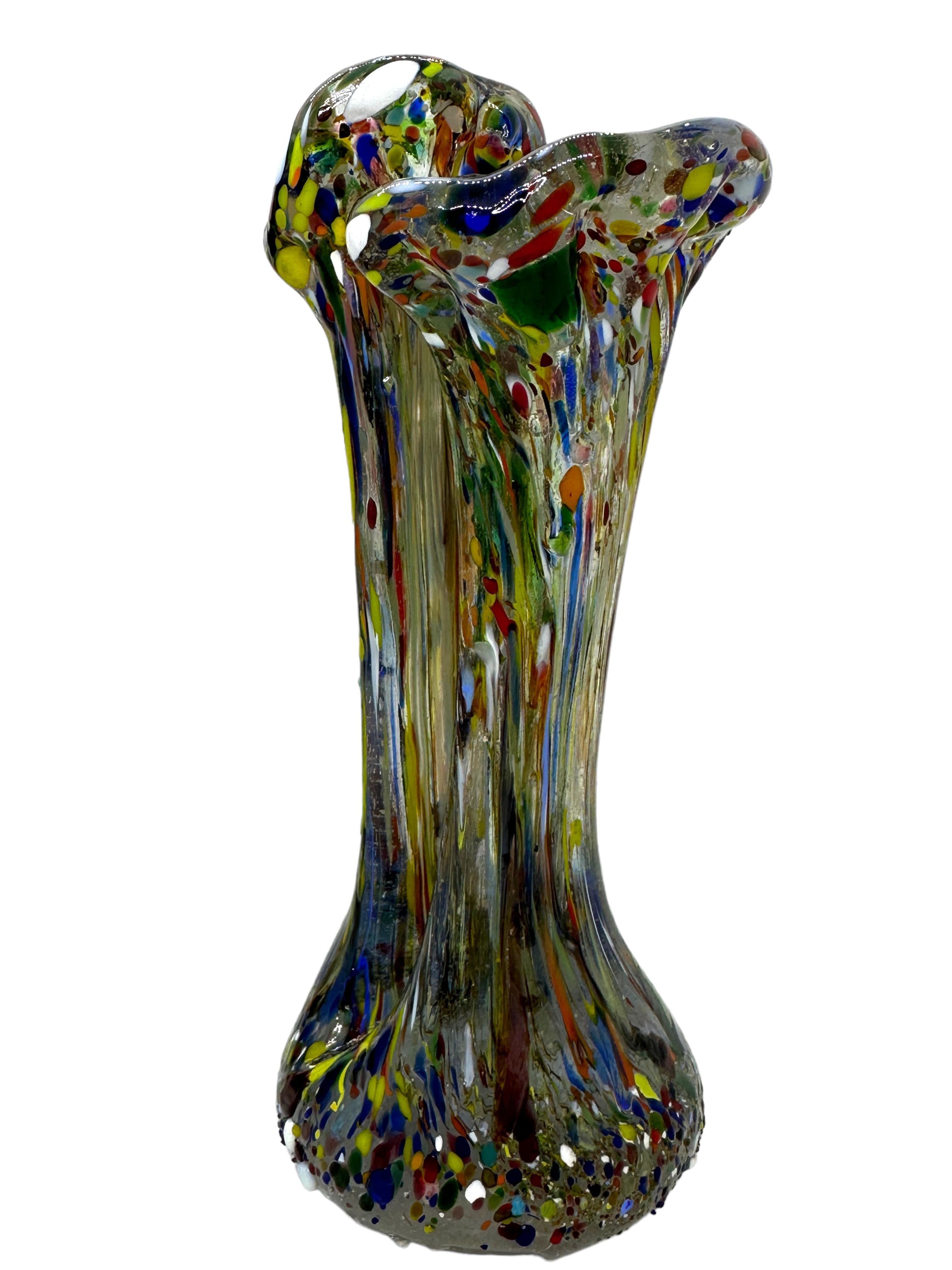 Hand-Crafted Fratelli Toso Murano Art Glass Neoclassical Vase, Italy, 1960s For Sale