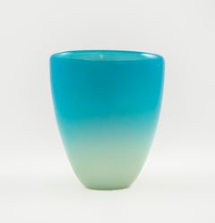 Turquoise Murano Art Glass Vase by Fratelli Toso, Italy, 1960s