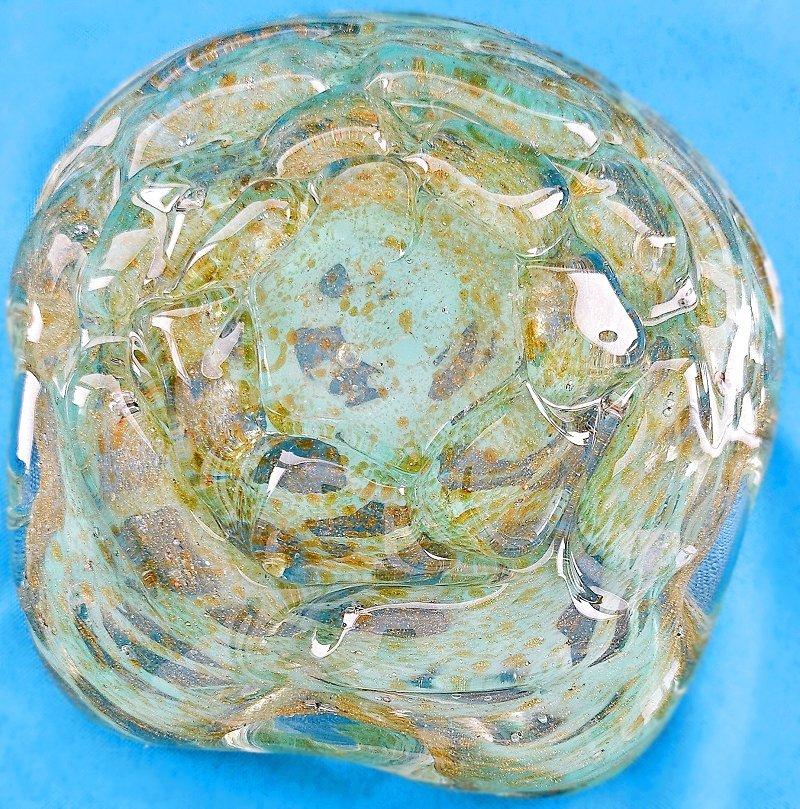 Fratelli Toso Cuenco de cristal de Murano, A Bugne con Aventurina y Remolino REBAJA POR CIERRE en venta 5