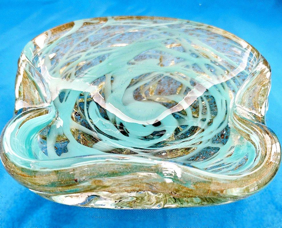 Fratelli Toso Cuenco de cristal de Murano, A Bugne con Aventurina y Remolino REBAJA POR CIERRE en venta 2