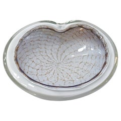 FERMETURE DES VENTES Coupe en verre de Murano de Fratelli Toso, Lattimo avec Aventurine de cuivre