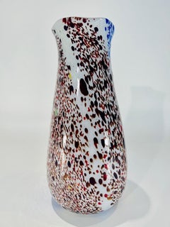 Large Fratelli Toso Murano glass multicolor circa 1950 vase.